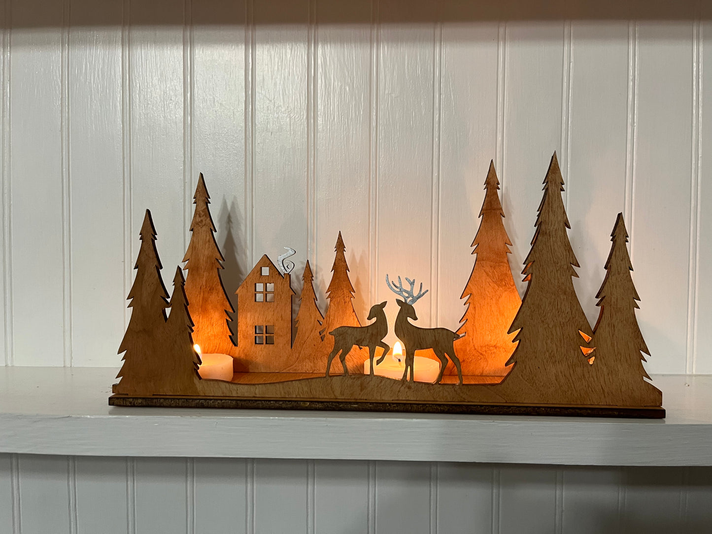 Wood Mantel Décor