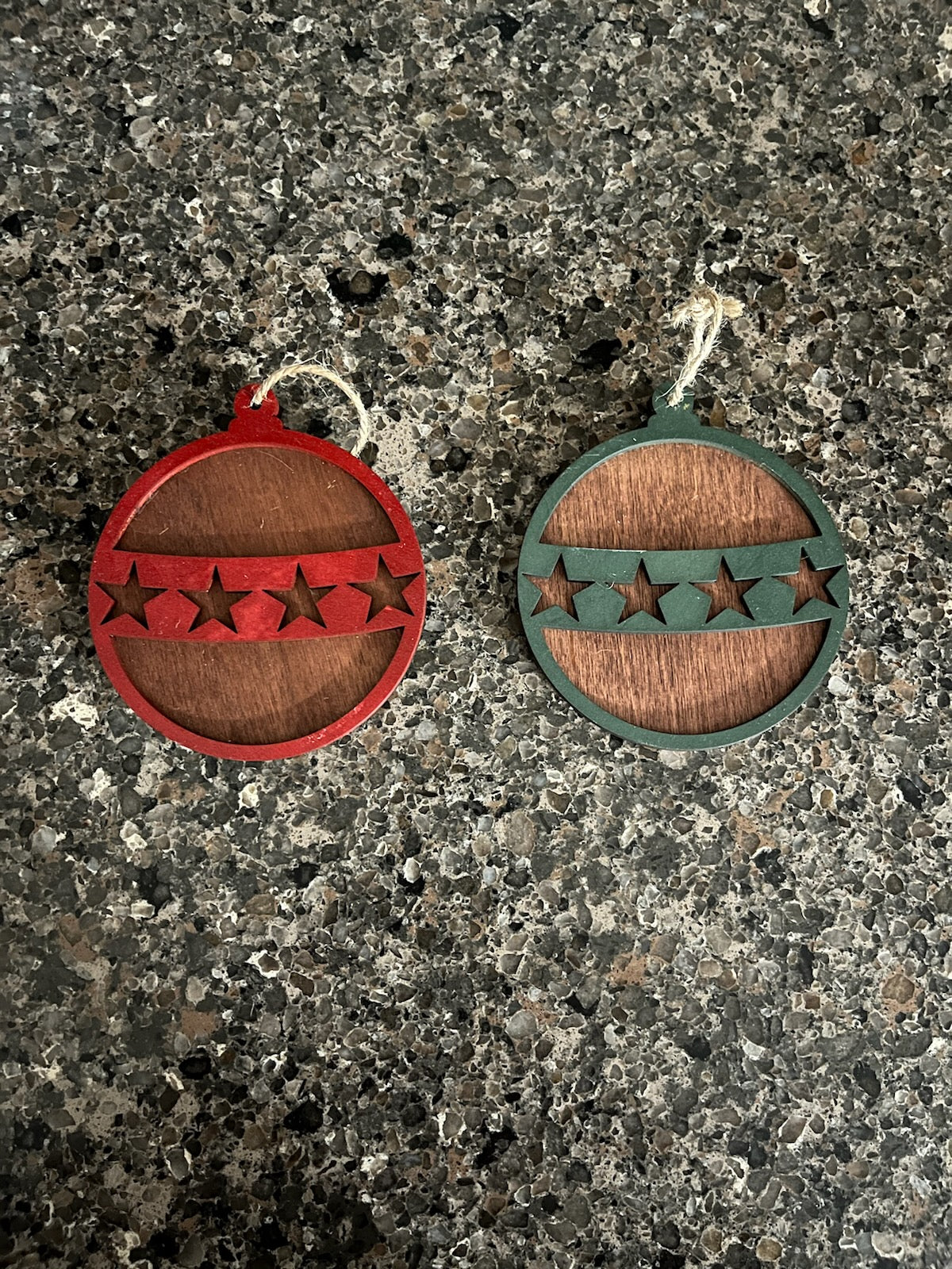 Wood, Hand Painted Ornaments